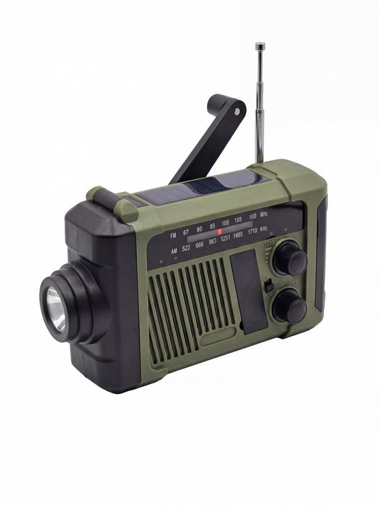 Emergency Radio with Hand Crank & Solar – Multi-Function Survival Radio